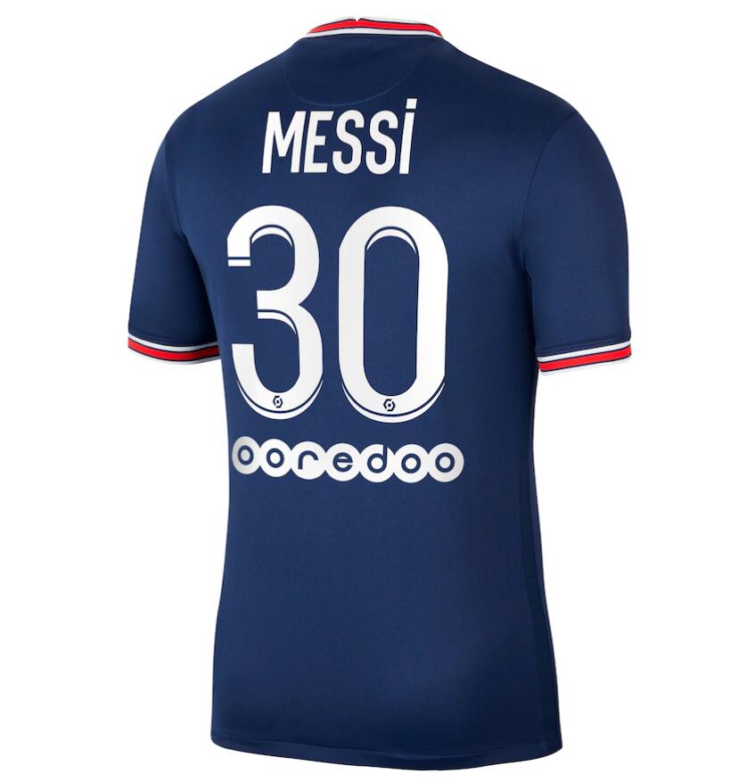 2021/22 Maillot PSG Domicile Home Kit Soccer Jersey Messi #30 printing